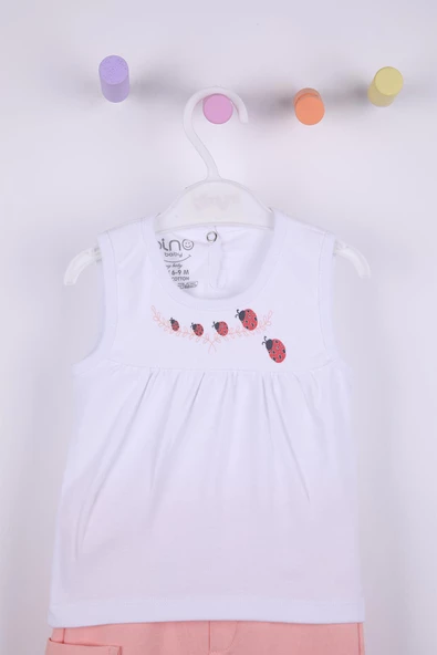 Uğur Böcek Baskılı Şortlu Kız Bebek Takım 3430 - 6
