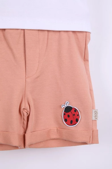 Uğur Böcek Baskılı Şortlu Kız Bebek Takım 3430 - 4