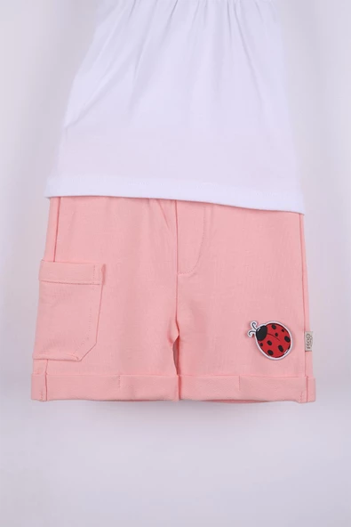 Uğur Böcek Baskılı Şortlu Kız Bebek Takım 3430 - 8