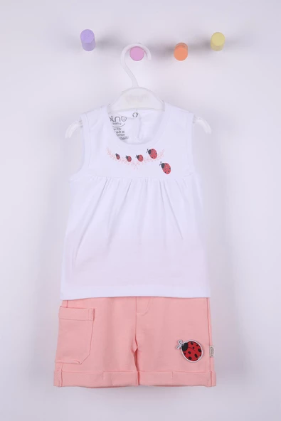 Uğur Böcek Baskılı Şortlu Kız Bebek Takım 3430 - 5