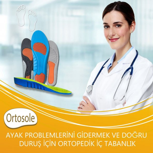 İş Ayakkabısı Tabanlığı, Şok Emici Anti Yorgunluk, Masaj Yapan Kemer Destekli Tabanlık - 5