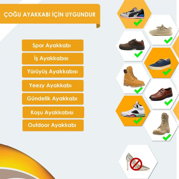 İş Ayakkabısı Tabanlığı, Şok Emici Anti Yorgunluk, Masaj Yapan Kemer Destekli Tabanlık - 7