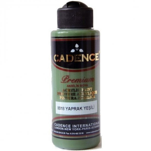 Cadence Premium Akrilik Boya 120 ml. 8018 Yaprak Yeşili