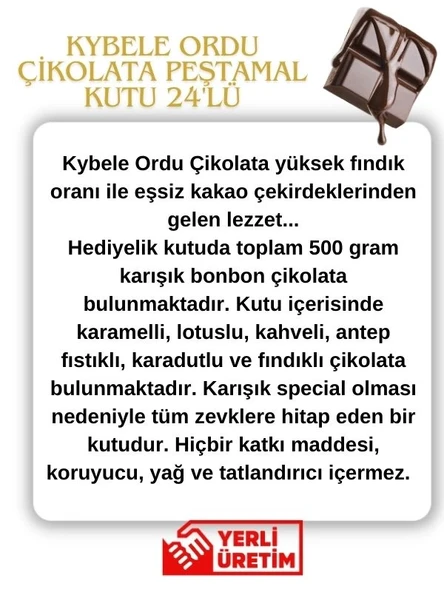 Kybele Ordu Çikolata Hediyelik Kutu 24'lü - Resim 4