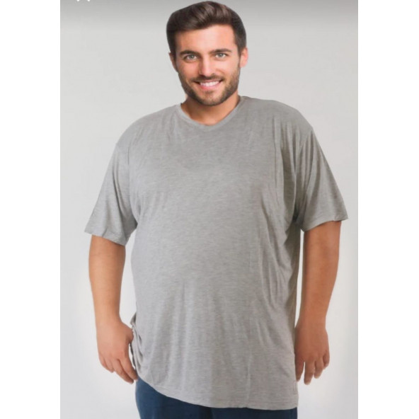 6XL 10XL BÜYÜK BEDEN UNİSEX BAY BAYAN V YAKALI TİŞÖRTLER - 2