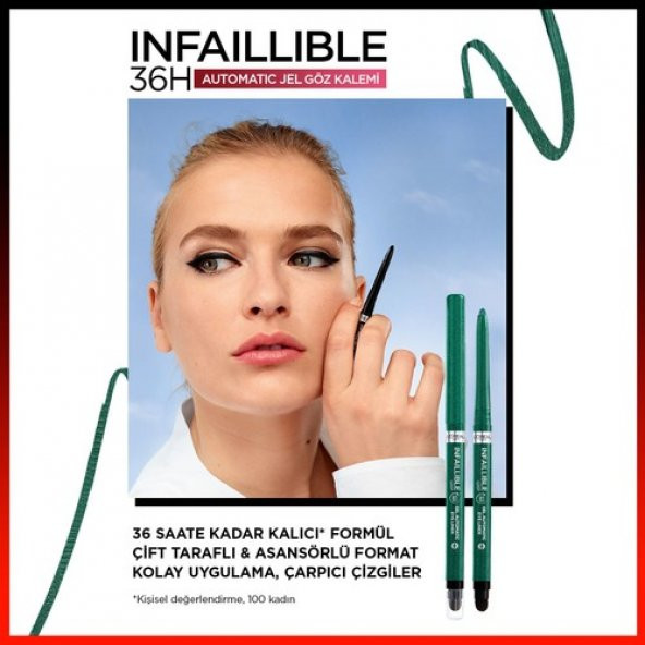 Loreal Paris Loréal Paris Infaillable Automatic Jel Göz Kalemi - Zümrüt Yeşili - 2