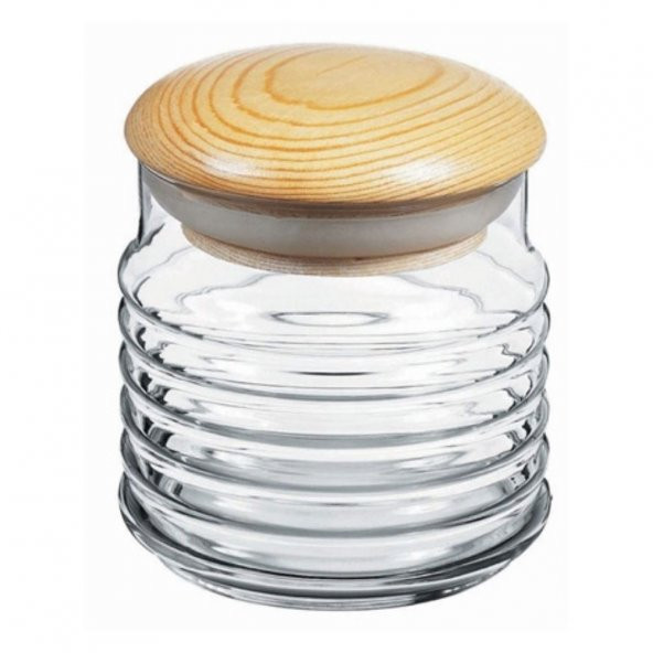 Paşabahçe 2 Adet Ahşap Kapaklı Kavanoz 43163