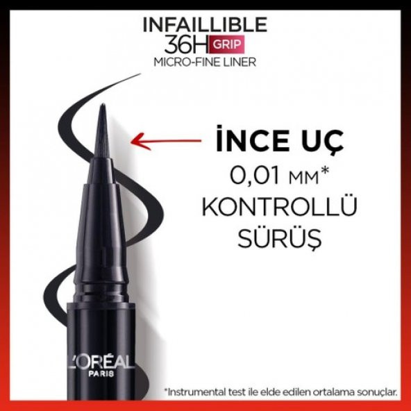 Loreal Infaillible 36H Grip Micro Fine Eyeliner 01 Obsidian - Siyah - 4