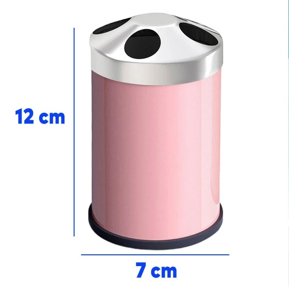 Set Üstü Diş Fırçalık Banyo Metal Diş Fırçası Kabı Kutusu Pembe - 3