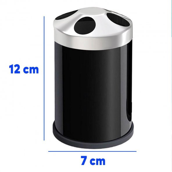 Set Üstü Diş Fırçalık Banyo Metal Diş Fırçası Kabı Kutusu Siyah - 3