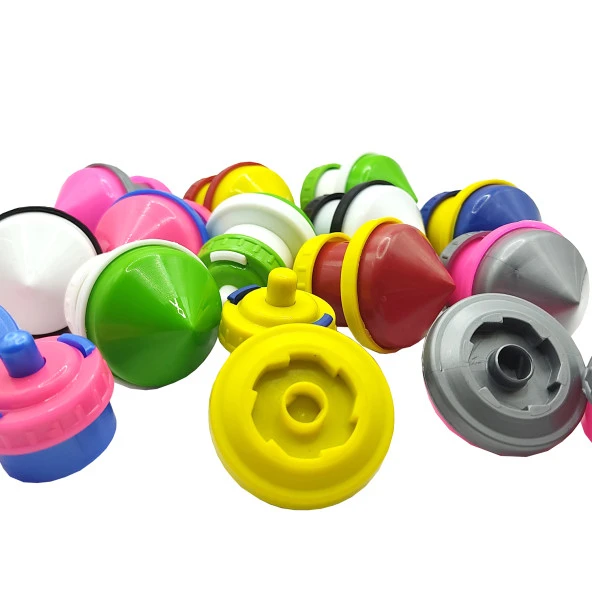 Topaç Plastik Basmalı Kendinden Dönen Topaç - Plastik Topaç 4 Adet