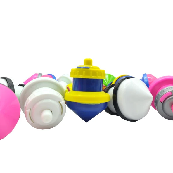 Topaç Plastik Basmalı Kendinden Dönen Topaç - Plastik Topaç 4 Adet - 5