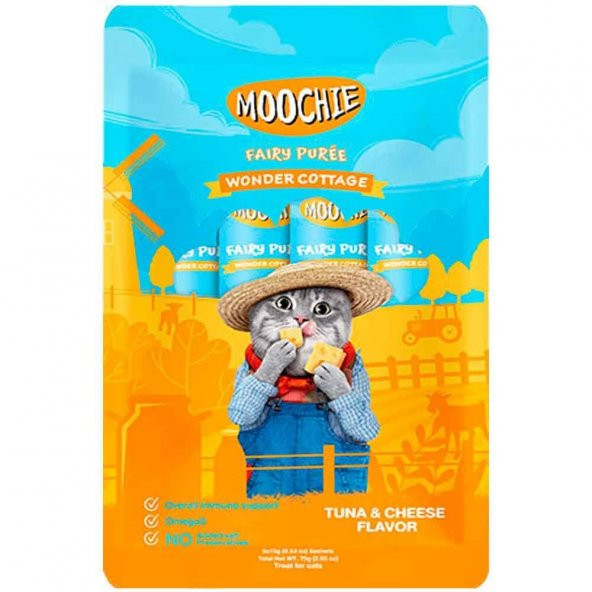 Moochie Sıvı Kedi Ödülü Ton-Peynir 5x15 Gr