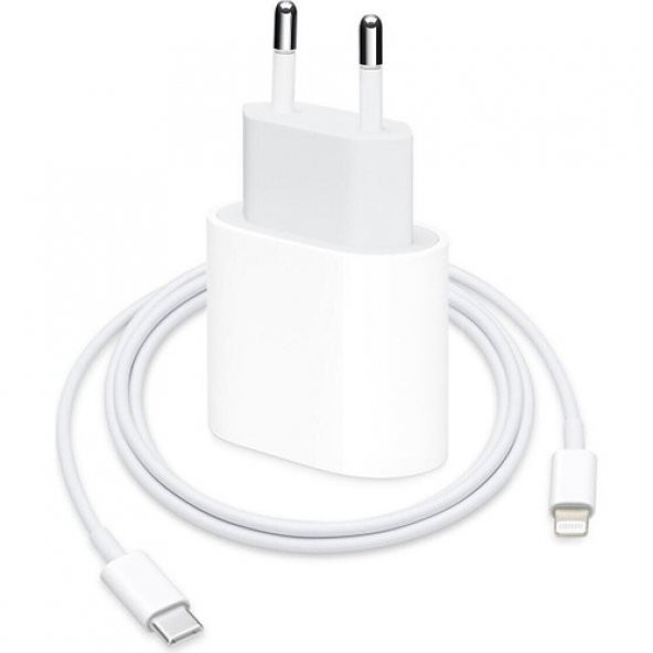 Iphone 20 Watt Hızlı Şarj Adaptörü + Type-C Lightning Kablo