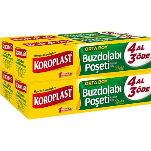 KOROPLAST ORTA BOY BUZDOLABI POŞETİ 4 AL 3 ÖDE - 1