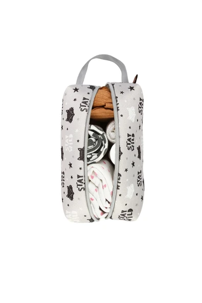 Kirli Temiz Islak Organizer Çantası Fox Bebek Çocuk Kıyafet Çamaşır Anne Makyaj Alezli Çanta - 2