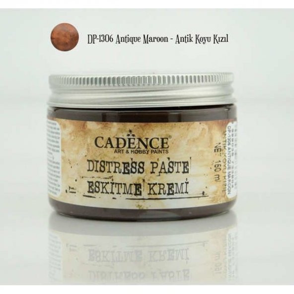 Cadence Distress Paste Eskitme Kremi 150 ml. 1306 ANTİK KOYU KIZIL