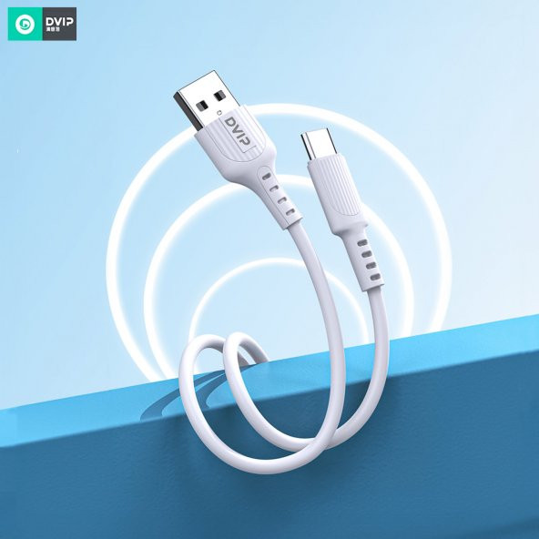 DVIP L14 6A 110W Fast Charging UsbA to Type-C Data ve Hızlı Şarj Kablosu 1M Beyaz - 2