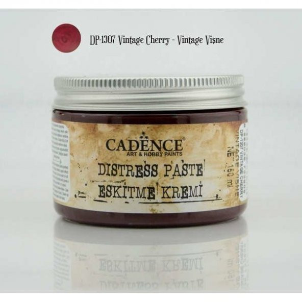 Cadence Distress Paste Eskitme Kremi 150 ml. 1307 VİNTAGE VİŞNE