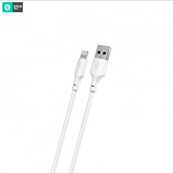DVIP N13 2.4A UsbA to Lightning Kablolu Hızlı Şarj Aleti Set Beyaz - Resim 2