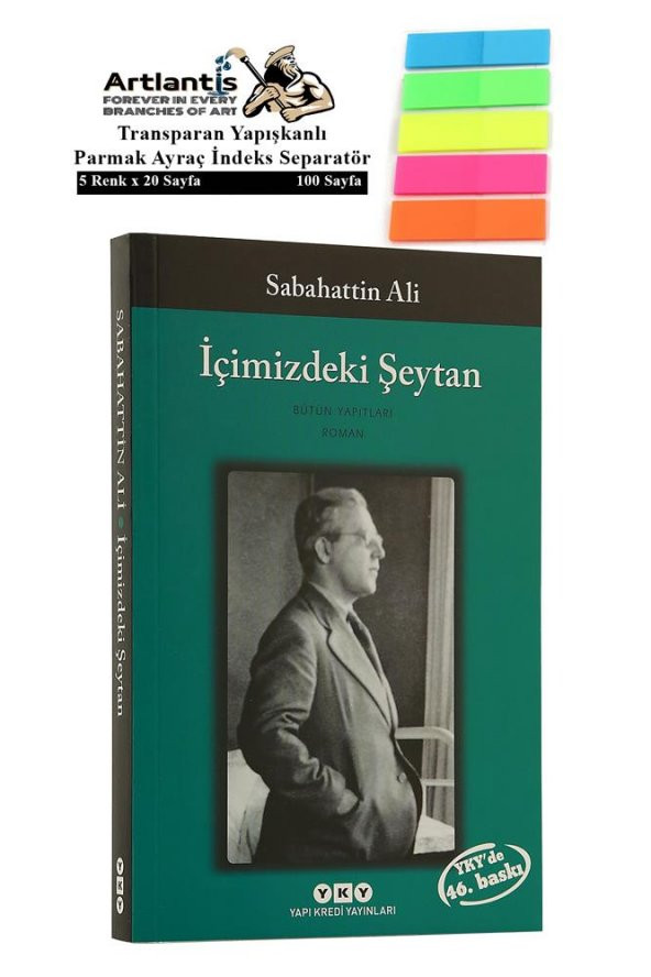 İçimizdeki Şeytan Sabahattin Ali 255 Sayfa Karton Kapak 1 Adet Fosforlu Transparan Kitap Ayraç 1 Paket