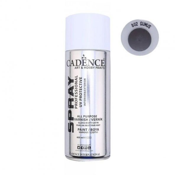 Cadence Sprey Yaldız Boya 802 Gümüş 400 ml.