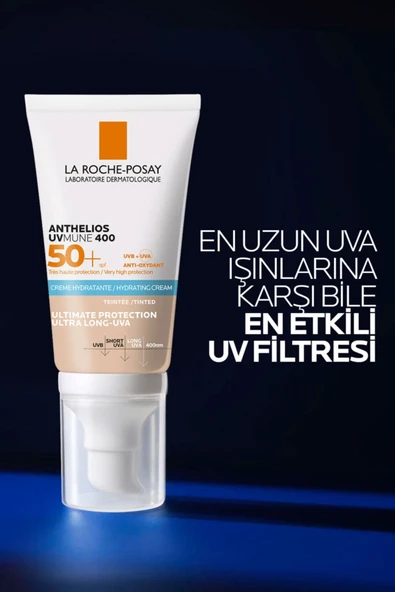 LA ROCHE POSAY Anthelios Uvmune SPF+50 Hassas Ciltler İçin Yüksek Korumalı Renkli Yüz Güneş Kremi 3337875797689 - 2