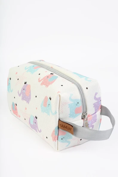 Kirli Temiz Islak Organizer Çantası Elephant Bebek Çocuk Kıyafet Çamaşır Anne Makyaj Alezli Çanta