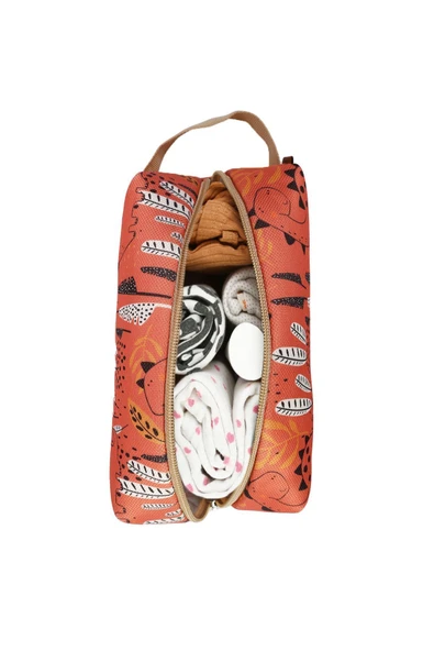 Kirli Temiz Islak Organizer Çantası Bonatitan Bebek Çocuk Kıyafet Çamaşır Anne Makyaj Alezli Çanta - 2