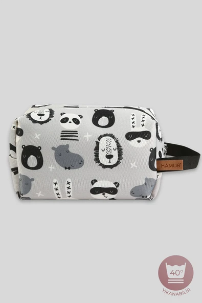 Kirli Temiz Islak Organizer Çantası Cartoon Bebek Çocuk Kıyafet Çamaşır Anne Makyaj Alezli Çanta - 3