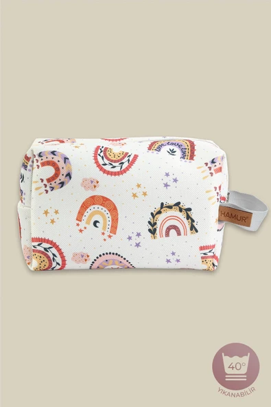 Kirli Temiz Islak Organizer Çantası Gök Pudra Bebek Çocuk Kıyafet Çamaşır Anne Makyaj Alezli Çanta - 3