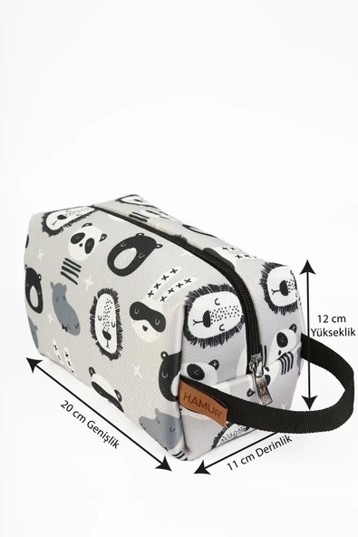 Kirli Temiz Islak Organizer Çantası Cartoon Bebek Çocuk Kıyafet Çamaşır Anne Makyaj Alezli Çanta - 4