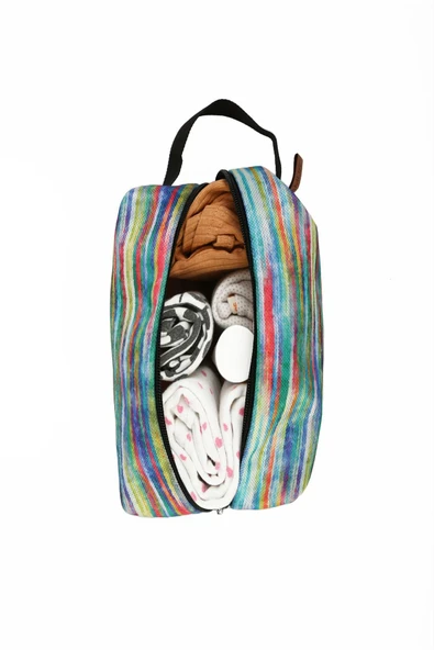 Kirli Temiz Islak Organizer Çantası Bb-504 Bebek Çocuk Kıyafet Çamaşır Anne Makyaj Alezli Çanta - 2