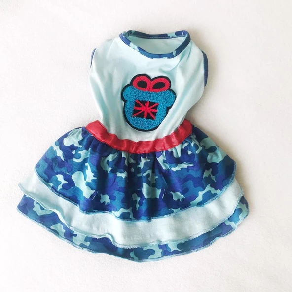 TEDDY BLUE KÖPEK ELBİSESİ  by Kemique  Köpek Kıyafeti - 2