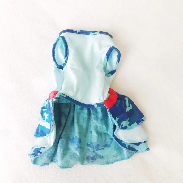 TEDDY BLUE KÖPEK ELBİSESİ  by Kemique  Köpek Kıyafeti - 6