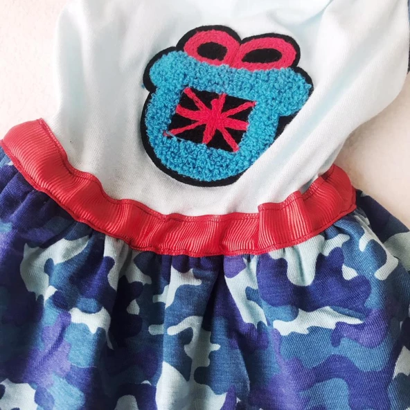 TEDDY BLUE KÖPEK ELBİSESİ  by Kemique  Köpek Kıyafeti - 4