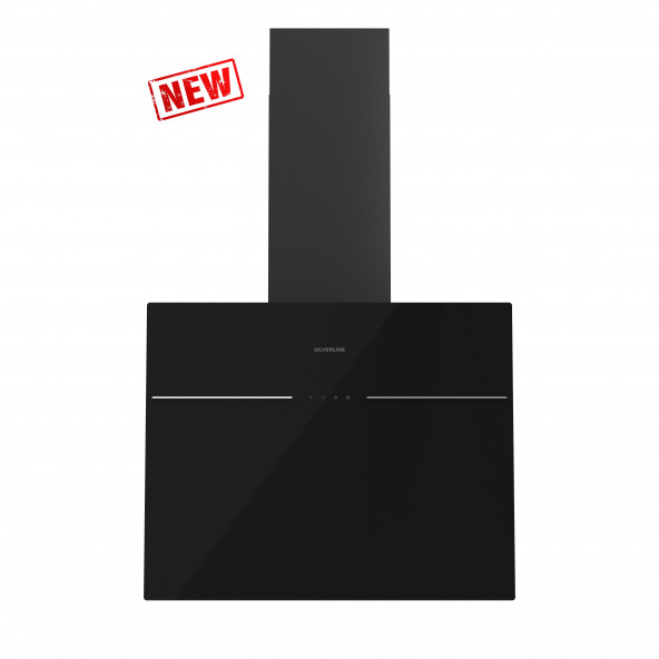 Silverline 3364 LINK FLAT Siyah Cam Duvar Tipi Davlumbaz 60 cm - 2