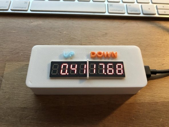 İnternet Bağlantısı Bant Genişliği Monitörü (Fritzbox) 7 Segment Ekranı Ve Esp8266 İle Plastik Aparat