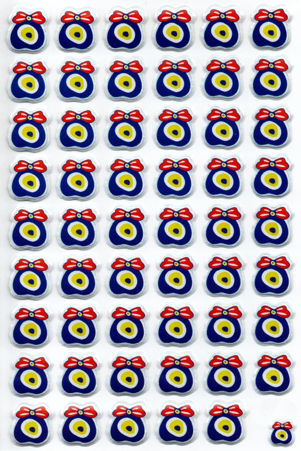 Sticker Kabartmalı A4 Boyutunda Stiker Defter, Planlayıcı Etiket -(lim103) - Nazar Boncuğu