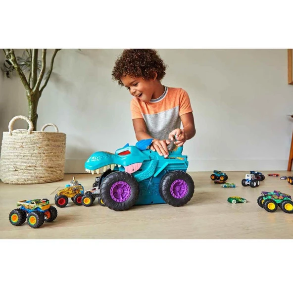 Hot Wheels Monster Trucks Araba Yiyen Mega Wrex - Resim 7