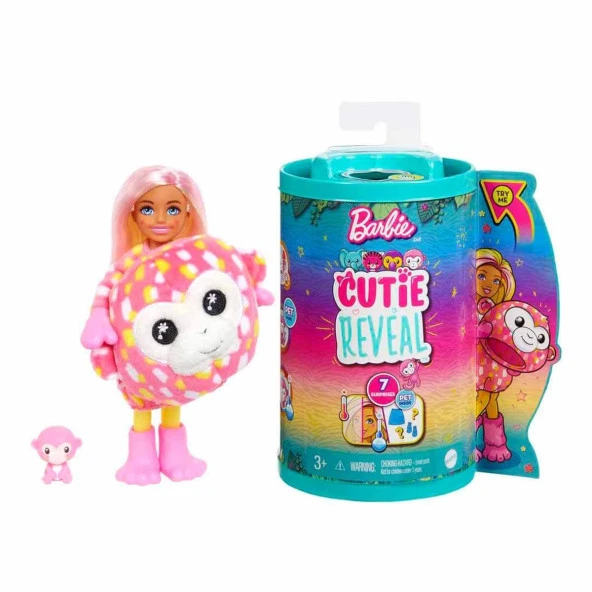 Barbie Cutie Reveal Bebekler Chelsea Tropikal Orman Serisi (Karışık Model 1 Adet)