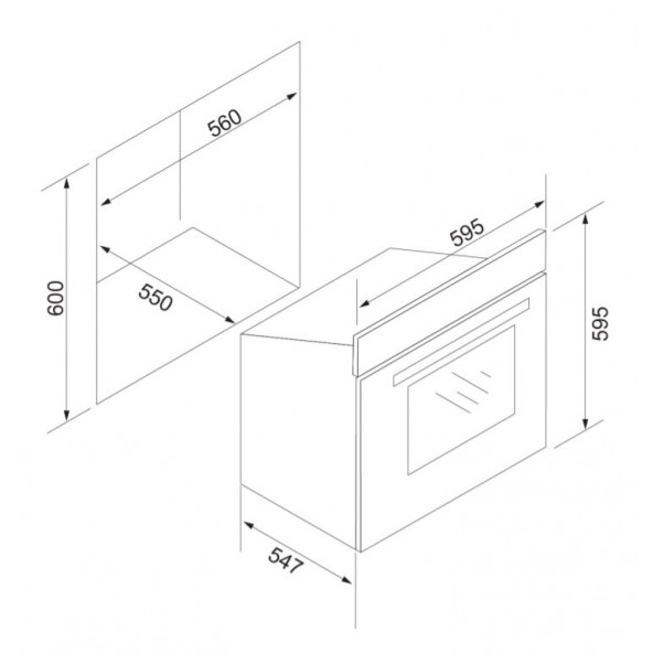 Silverline BO65E4S01 Gri Cam Ankastre Fırın 8 Programlı - 3