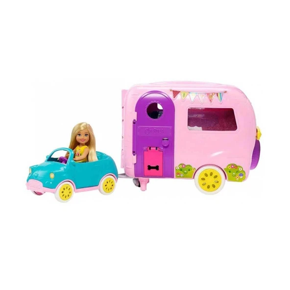 Barbie Club Chelsea Karavanı Oyun Seti Chelsea'nin Yavru Köpeği ve Aksesuarları