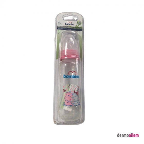 Bambino Pp Kavramalı Biberon 250 ml Pembe