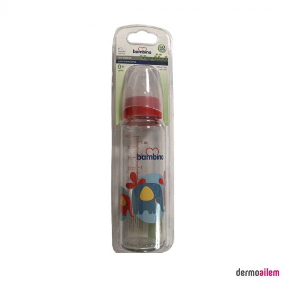 Bambino Cam Biberon 225 ml Blister Kırmızı B014