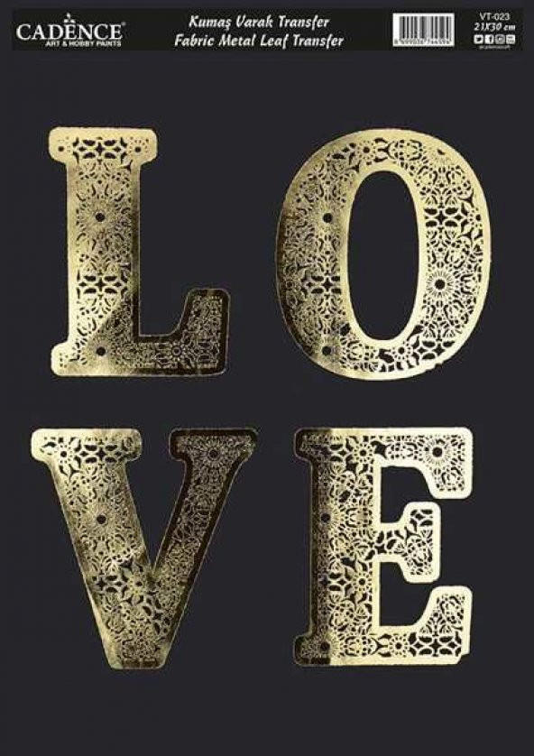 Cadence Varak Kumaş Transfer 21x30 cm. VT-023 ürün görseli 1