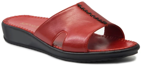 Ceyo Ceyo 8Y 9200 3 Kırmızı Bayan Ayakkabı Terlik-Sandalet