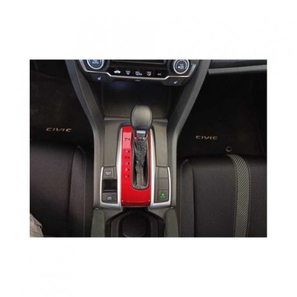 Çmk Honda Civic Fc5 2016-2020 Otomatik Vites Kaplama Kırmızı P-R-N-D-S-L