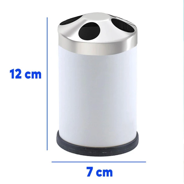 Set Üstü Diş Fırçalık Banyo Metal Diş Fırçası Kabı Kutusu Beyaz - 3