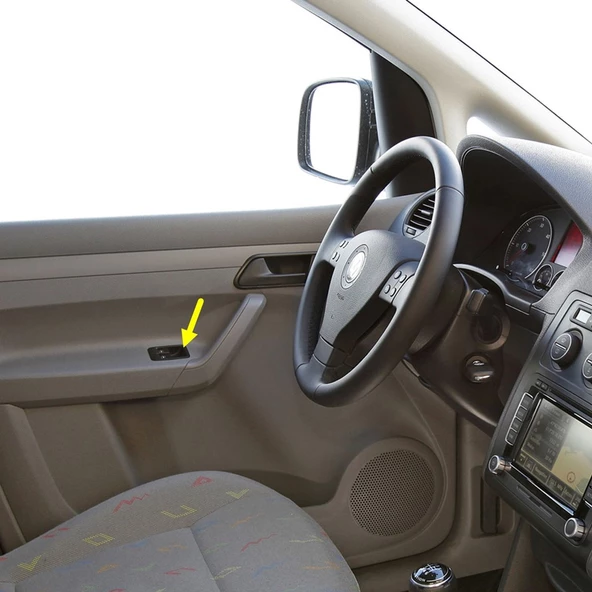VW Caddy 2004-2010 Sol Ön Kapı Cam Düğme Çerçevesi 1T0959527